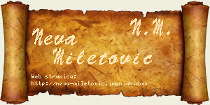 Neva Miletović vizit kartica